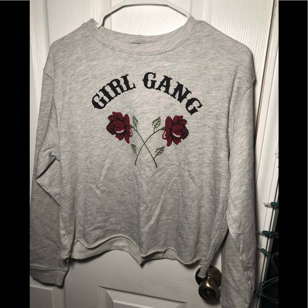 SIZE SMALL FOREVER 21 GIRL GANG SWEATSHIRT